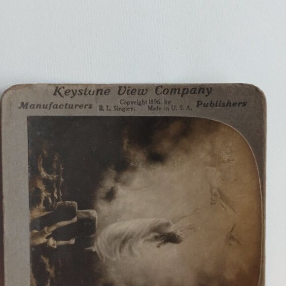 Antique Stereograph Card "The Rock of Ages - The Ascension" Keystone View Co - Picture 2 of 5